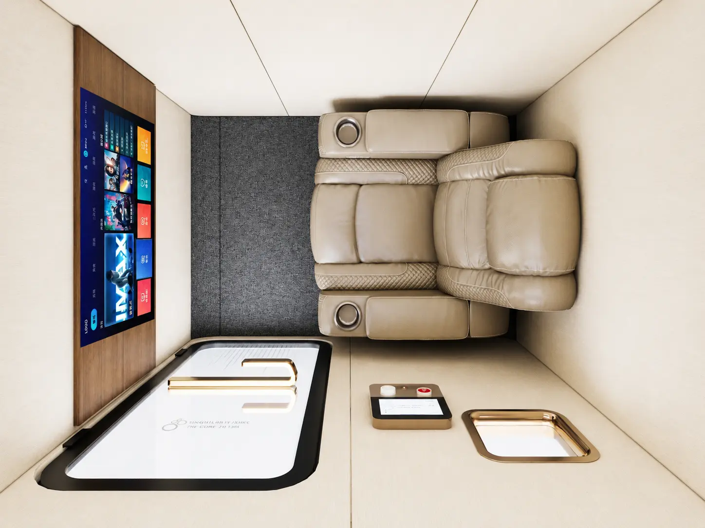 Spacious single-user room-style interior of the Ueerl V3 hyperbaric oxygen chamber
