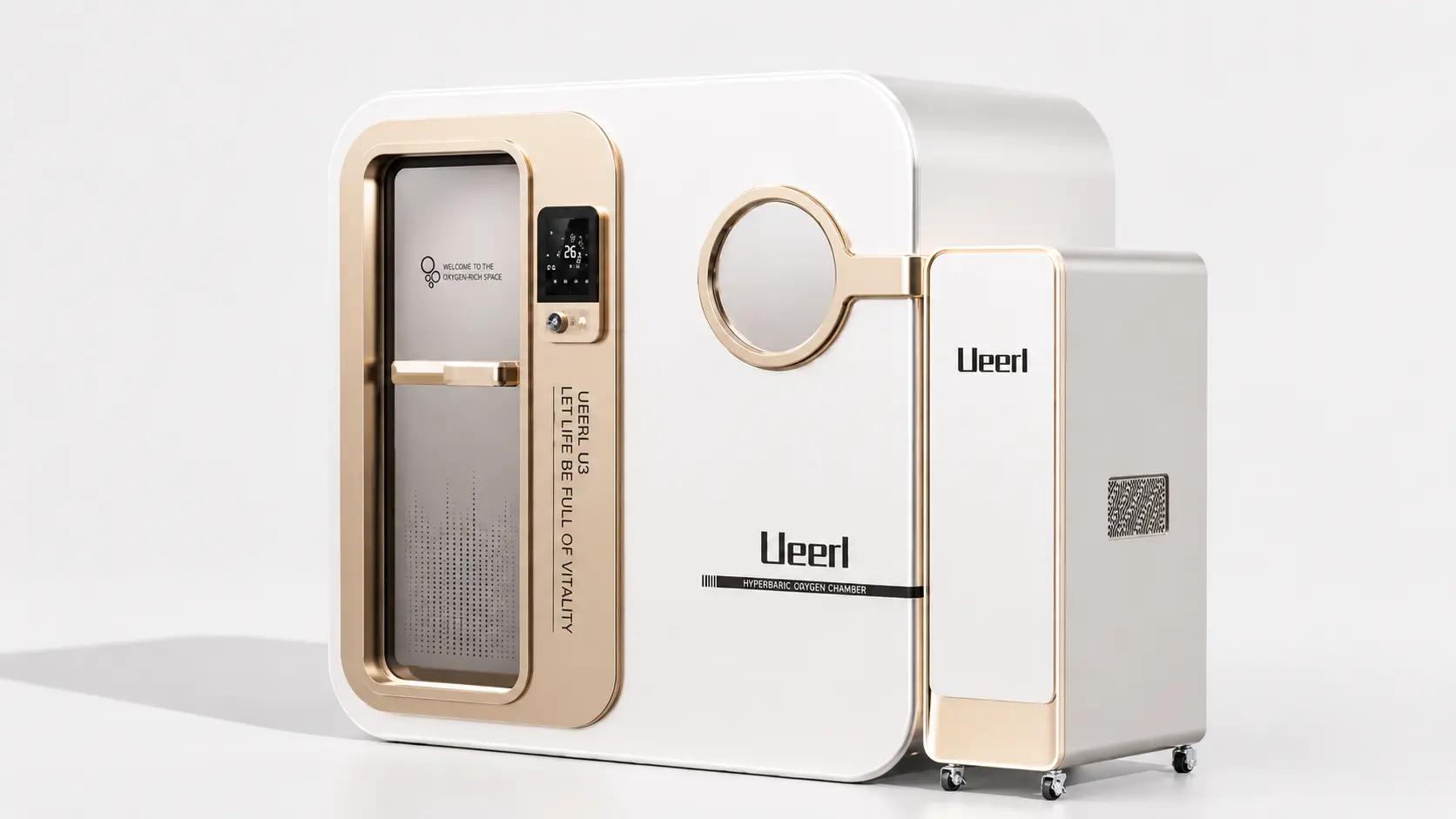 Ueerl U3 modular aesthetic hyperbaric oxygen chamber with 1.1ATA to 1.5ATA pressure range for luxury home interiors