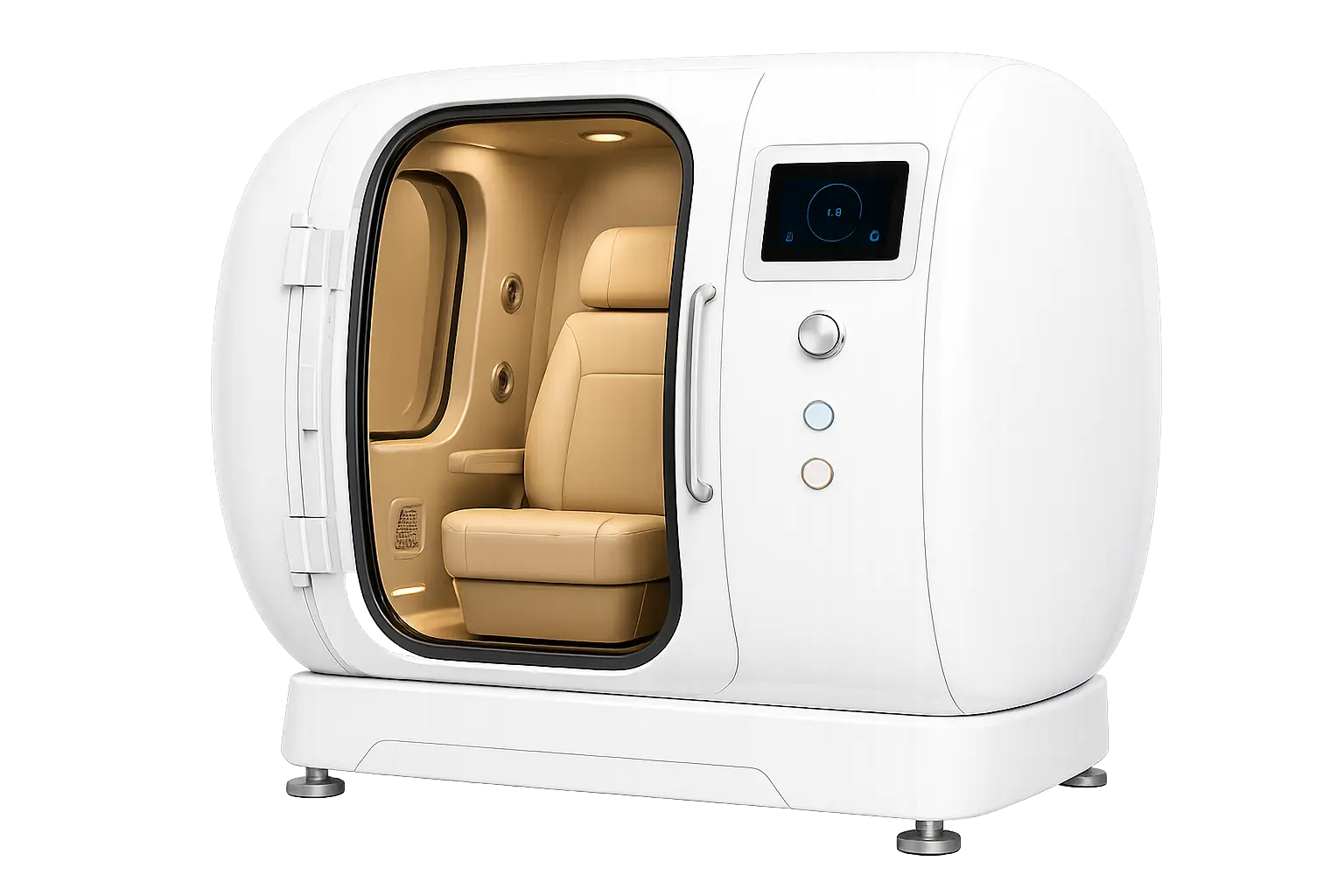 Traditional one-piece hyperbaric oxygen chamber