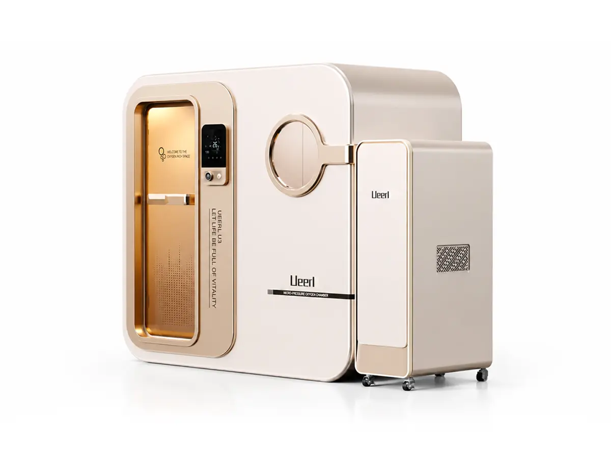 Ueerl U3 modular aesthetic hyperbaric oxygen chamber with 1.1ATA to 1.5ATA pressure range for luxury home interiors