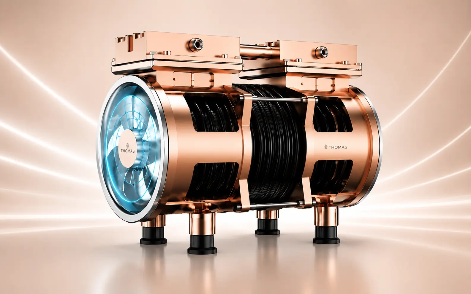 THOMAS pressure system used in Ueerl hyperbaric oxygen chambers for stable and reliable pressurization