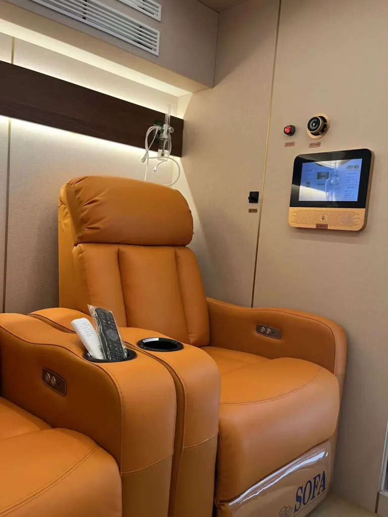 Interior view of H6 hyperbaric oxygen chamber