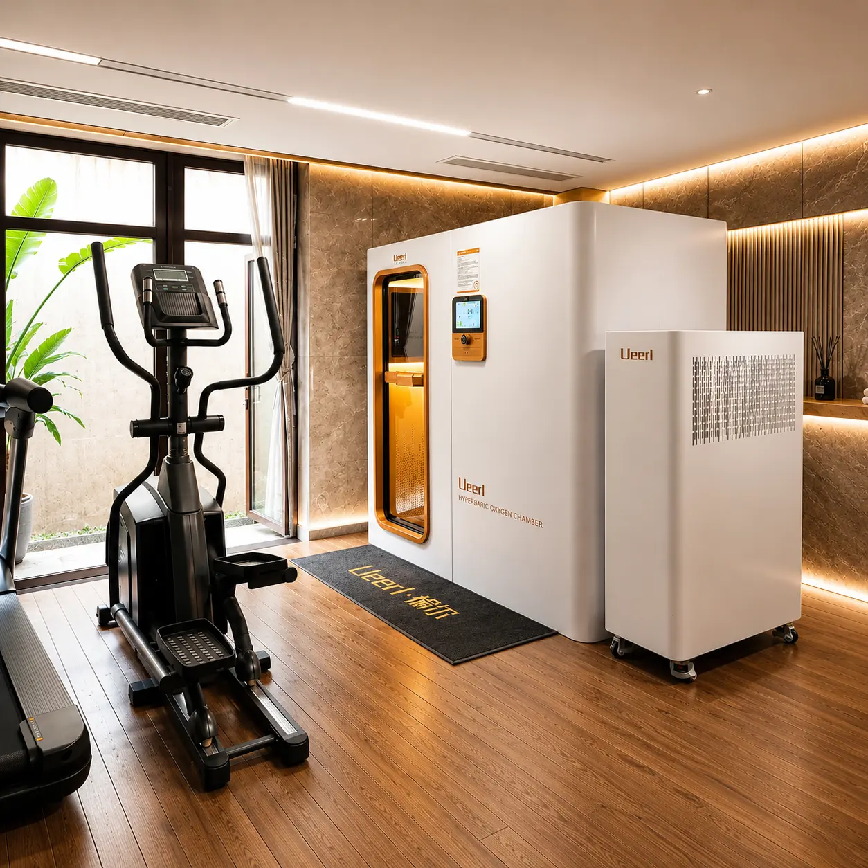 Oxygen wellness recovery space for endurance and high intensity fitness training