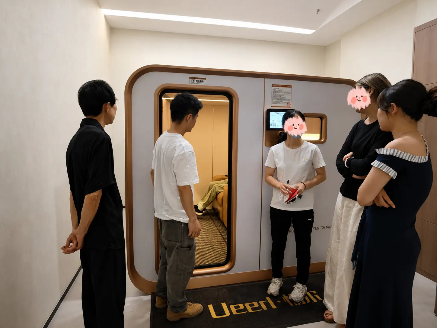 Two-person Ueerl chamber installed for companion hyperbaric oxygen therapy sessions in a spa