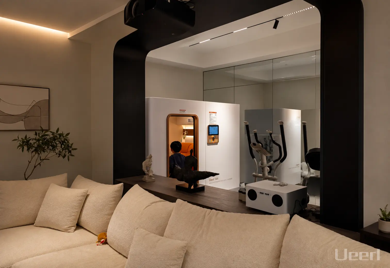 Home gym hyperbaric oxygen chamber application by Ueerl