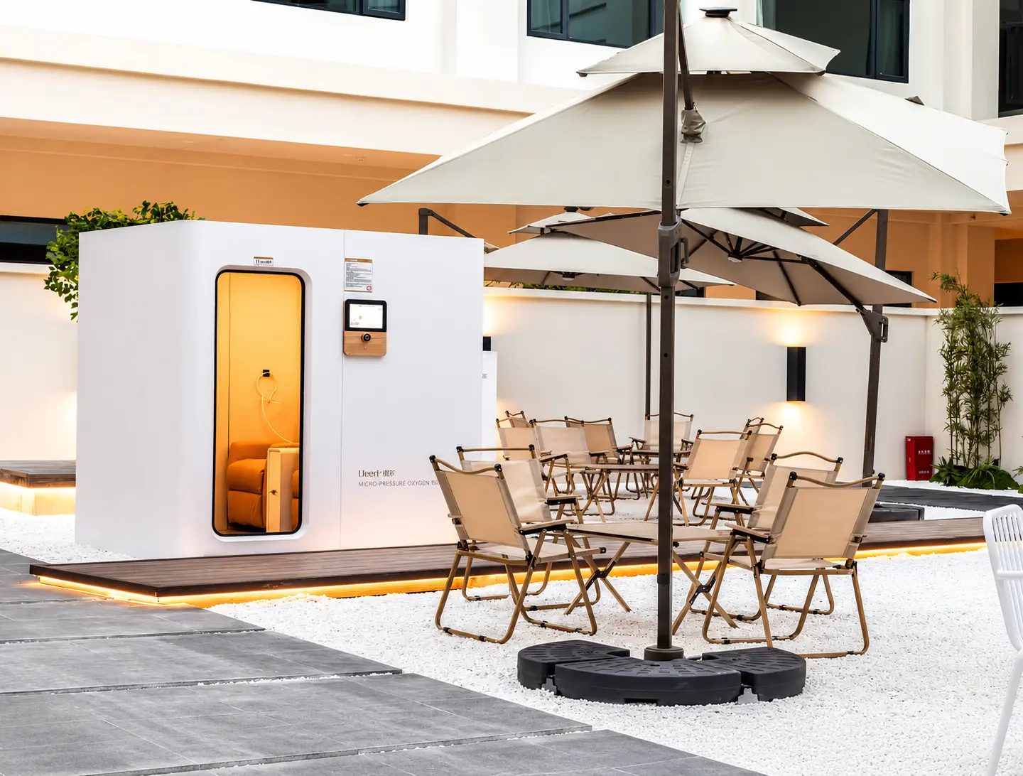 Ueerl hyperbaric oxygen chamber for hotels and resorts guest wellness spaces