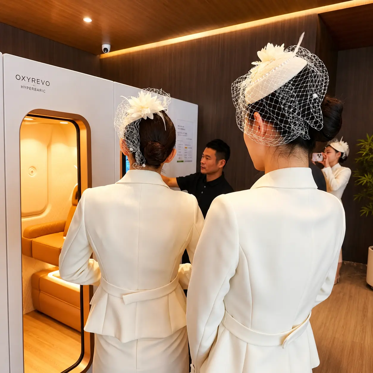 Ueerl room-style hyperbaric oxygen chamber in a luxury spa and beauty salon