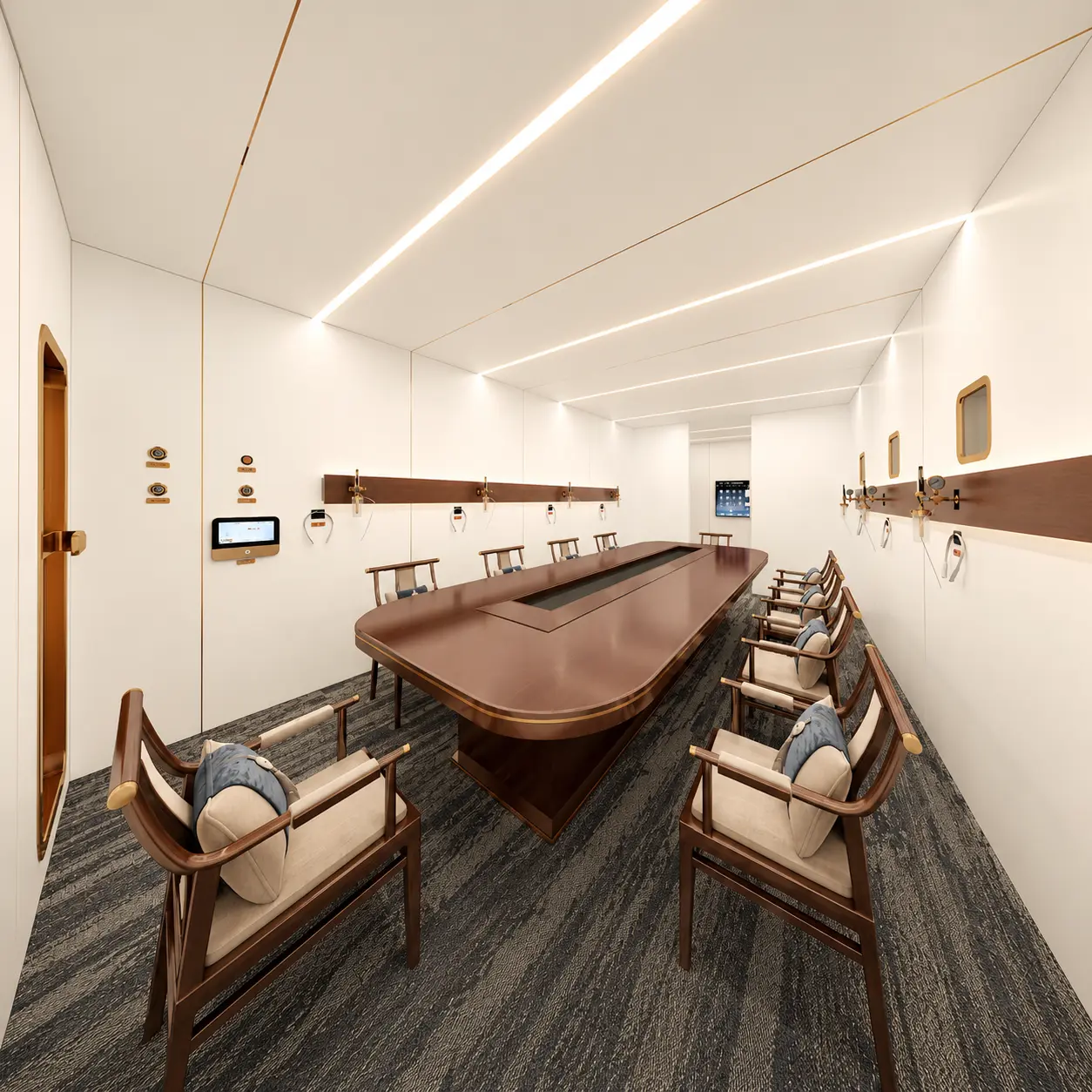 Hyperbaric oxygen wellness room for a premium coworking space