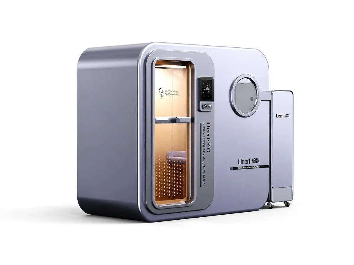 Ueerl U3 Titanium Gold Flagship Edition single-person room-style hyperbaric oxygen chamber with 1.1ATA to 1.5ATA pressure range