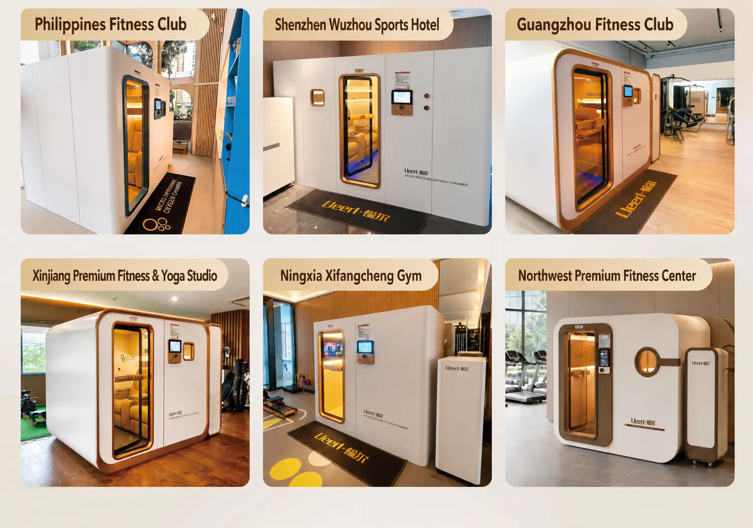 Ueerl Hyperbaric Oxygen Chamber Installations in Fitness Centers