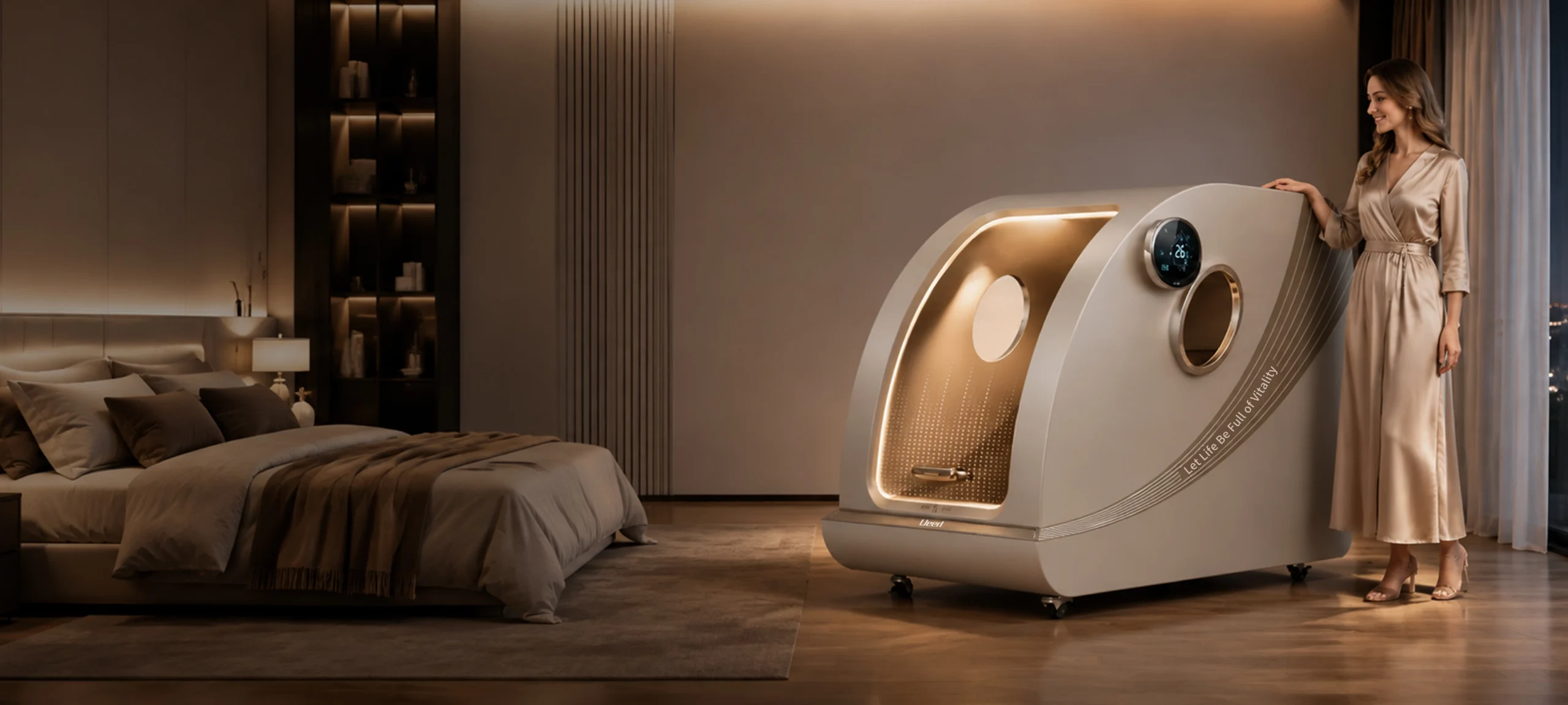 Ueerl C2 seated hyperbaric oxygen chamber for compact wellness spaces