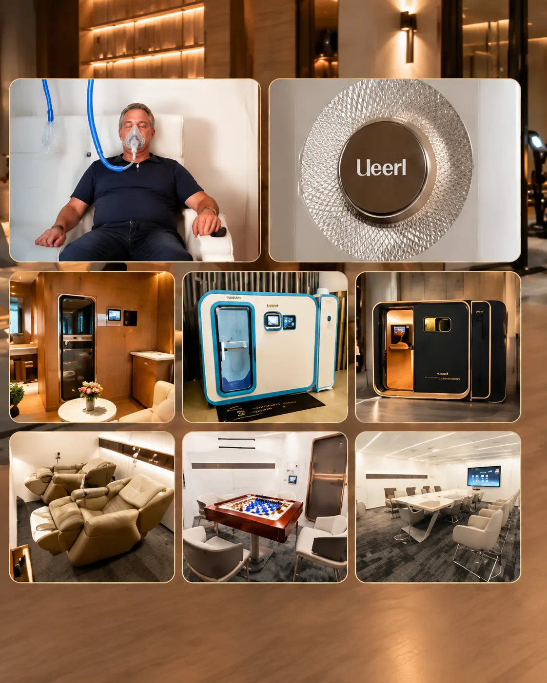 Ueerl OEM and ODM hyperbaric oxygen chamber customization including BIBS branding exterior and interior options